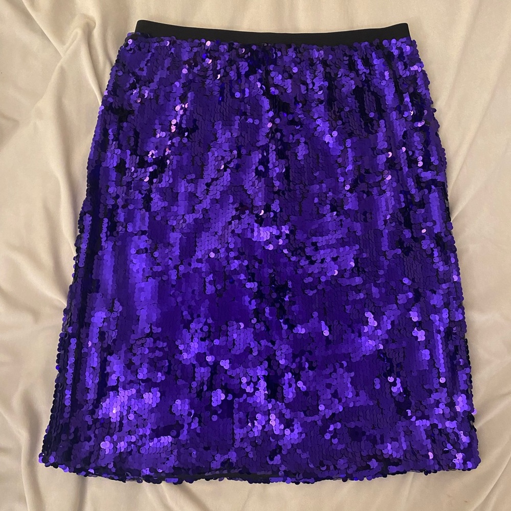 Purple Sequin Skirt